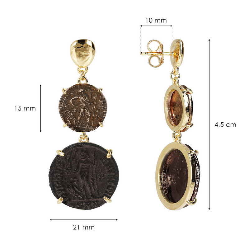 Ohrringe mit antiken Münzen