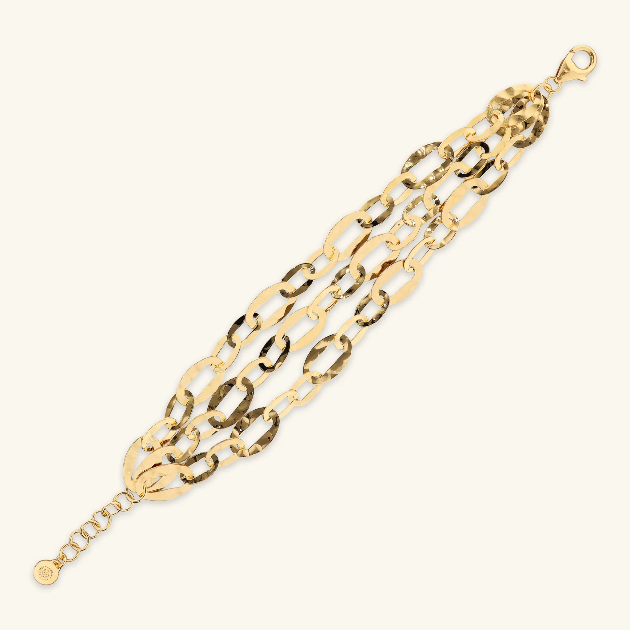 Multi-strand Chain Bracelet 18KT Gold Plated