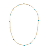 Long Multi-strand Necklace with Natural Stones