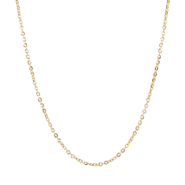Hammered Effect Rolo Chain Necklace