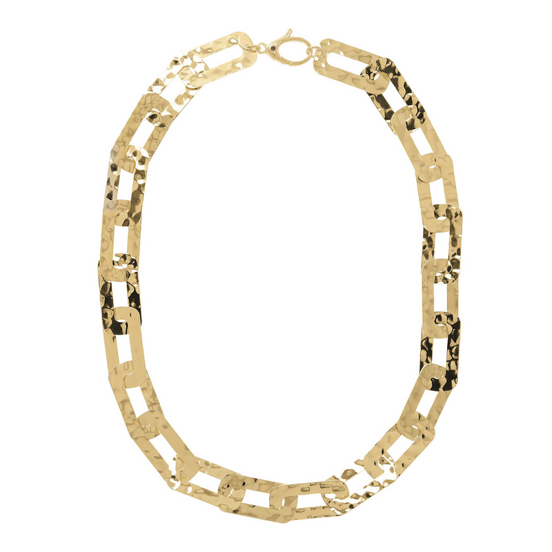 Hammered Flat Chain Necklace