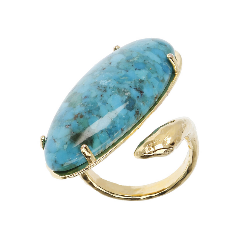 Contrarié Ring with Oval Natural Stone