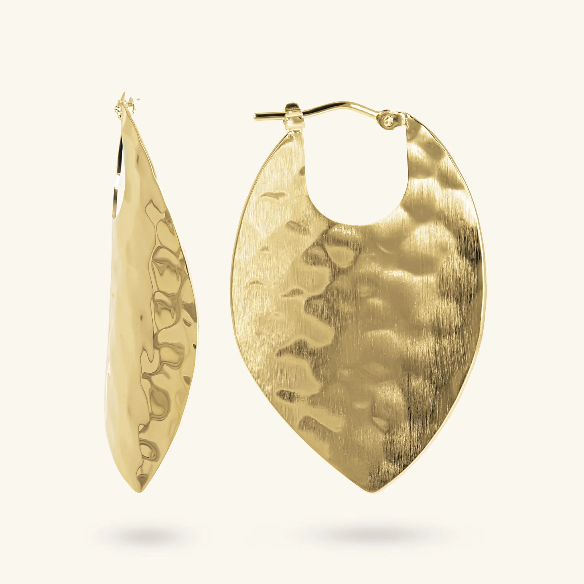 Leaf Earrings Wet Water Effect