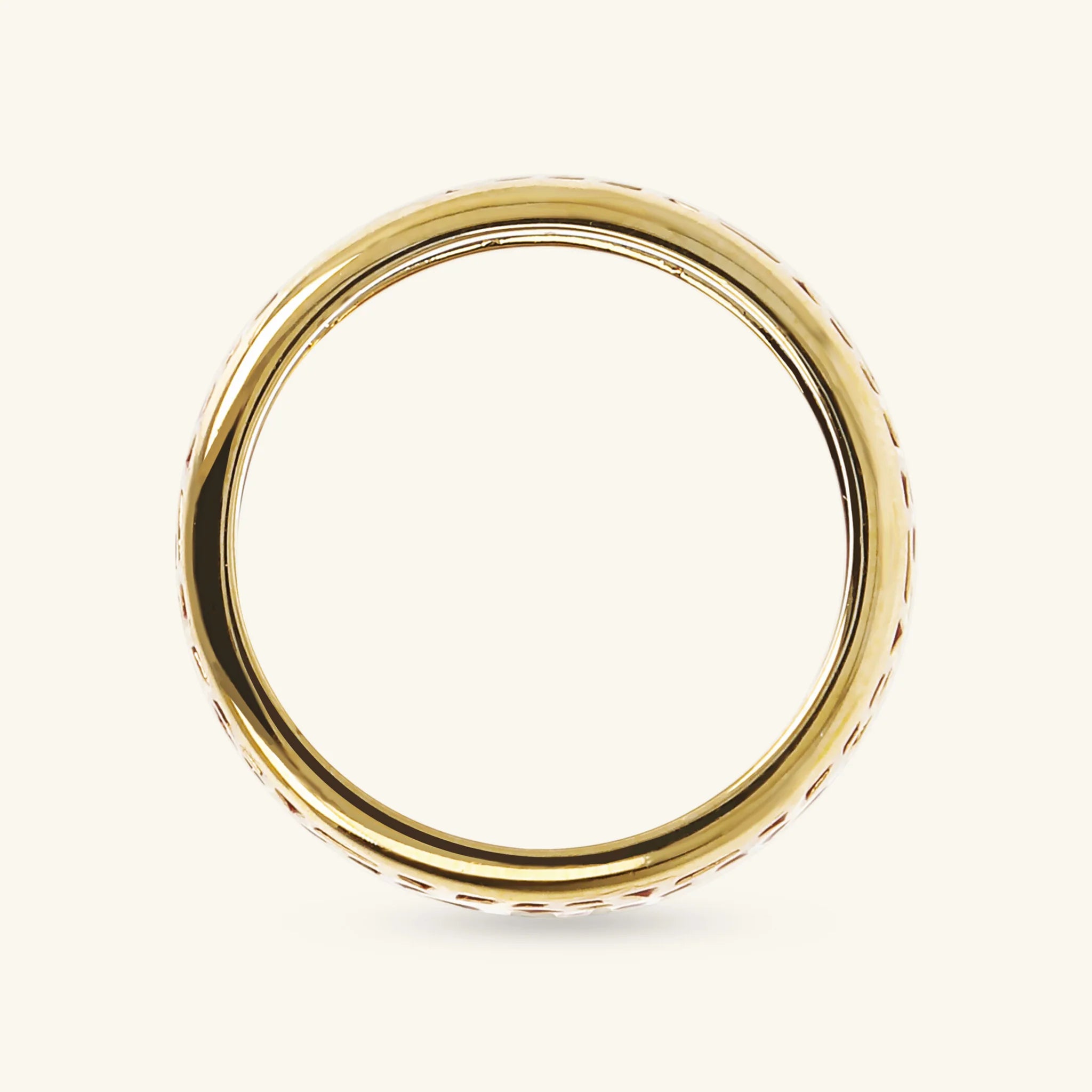 Openwork Enameled Band Ring