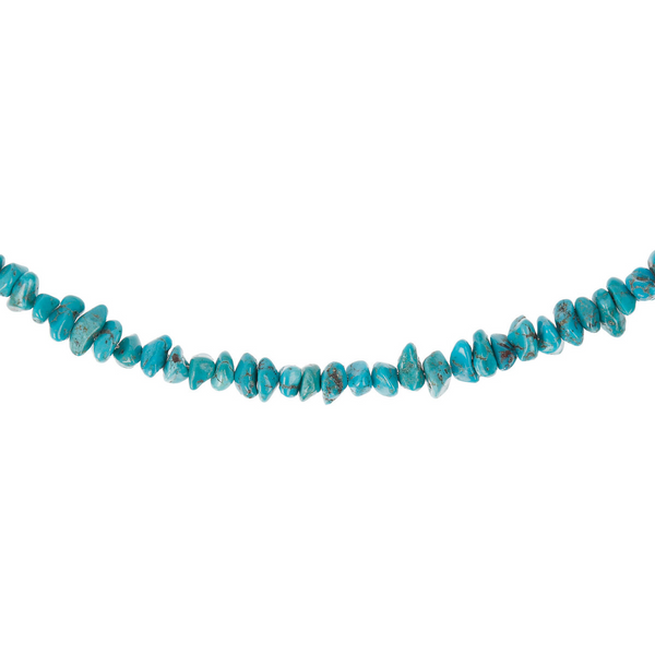 Halskette mit türkisfarbenem Naturstein aus 925er Silber