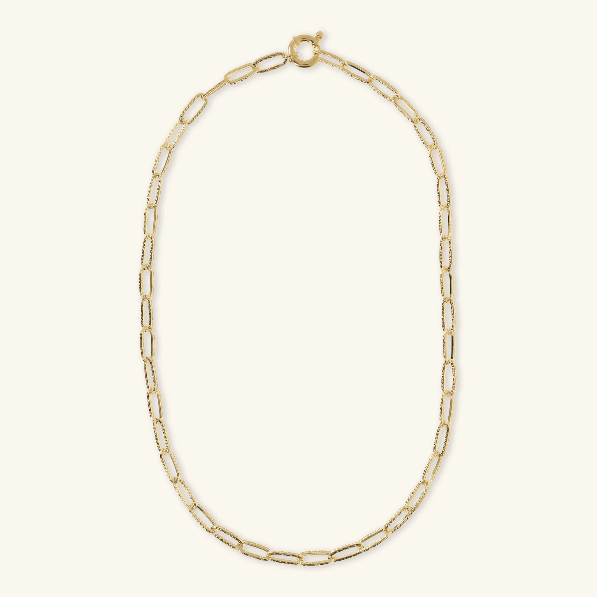 Polished Oval Mesh Necklace