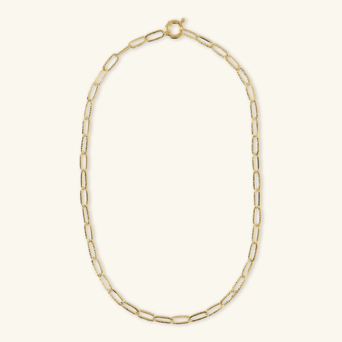 Polished Oval Mesh Necklace