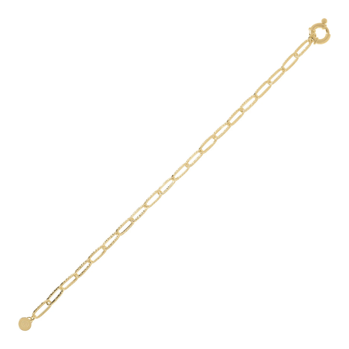 Bracciale Catena Paperclip Martellata