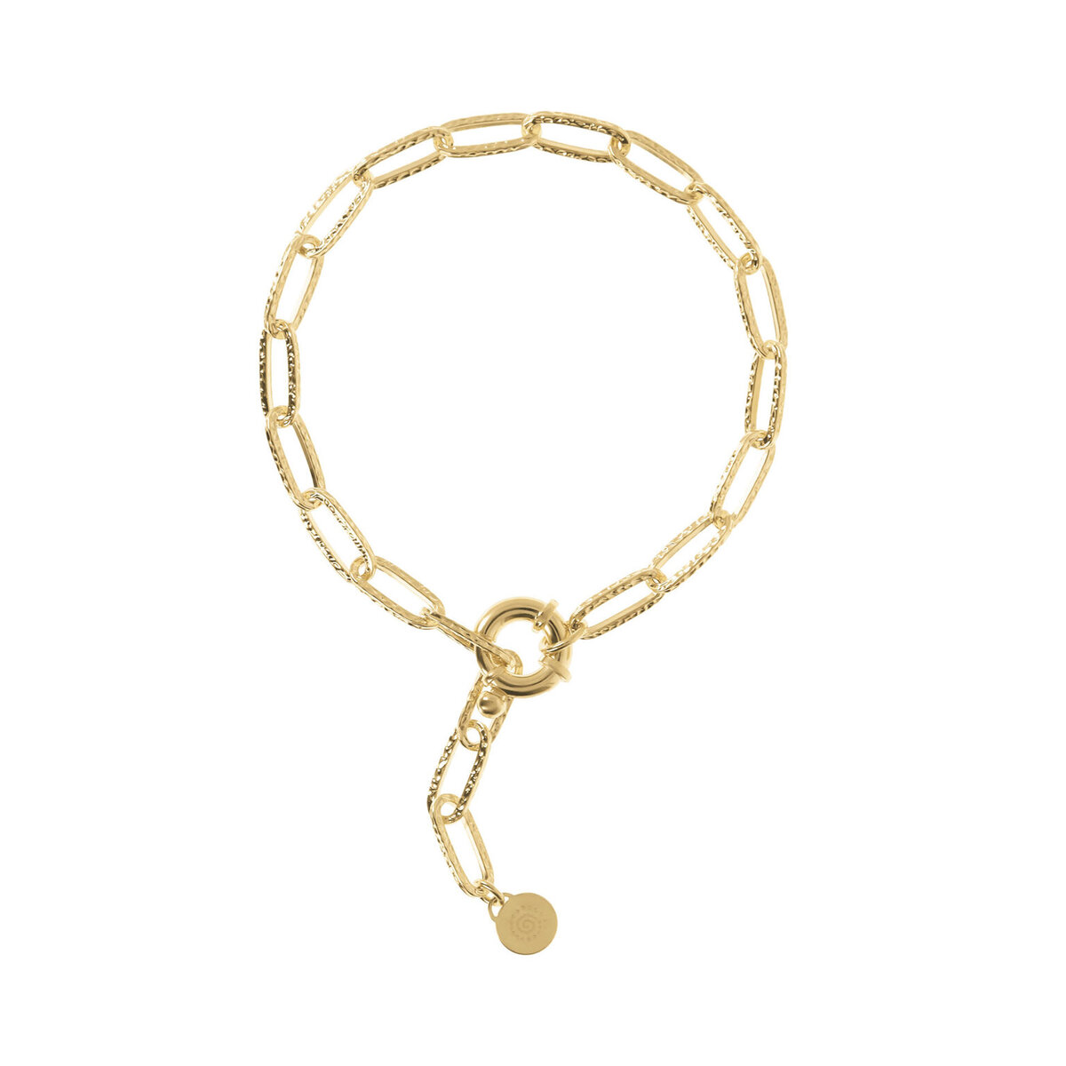 Bracciale Catena Paperclip Martellata