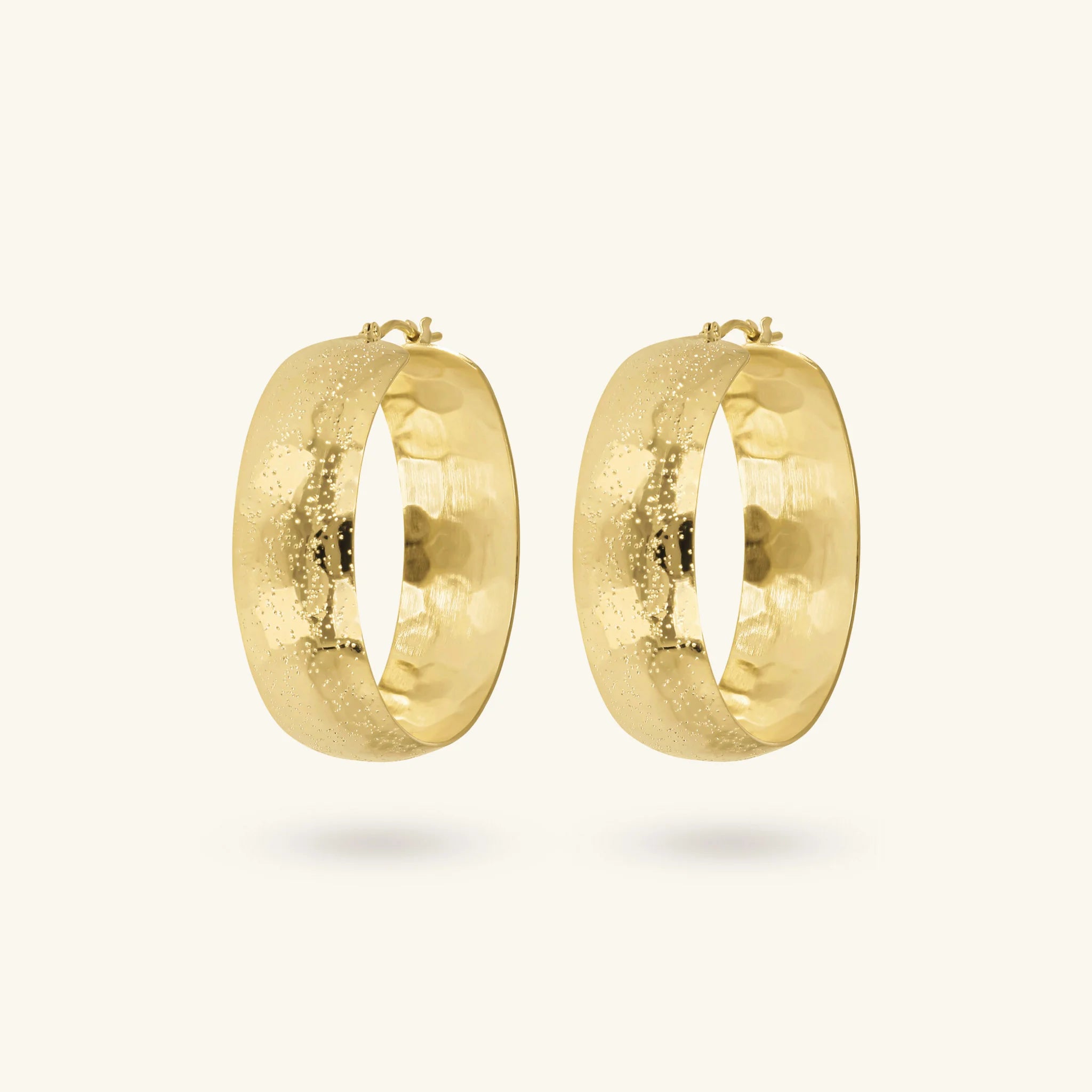Sparkle Finish Hoop Earrings