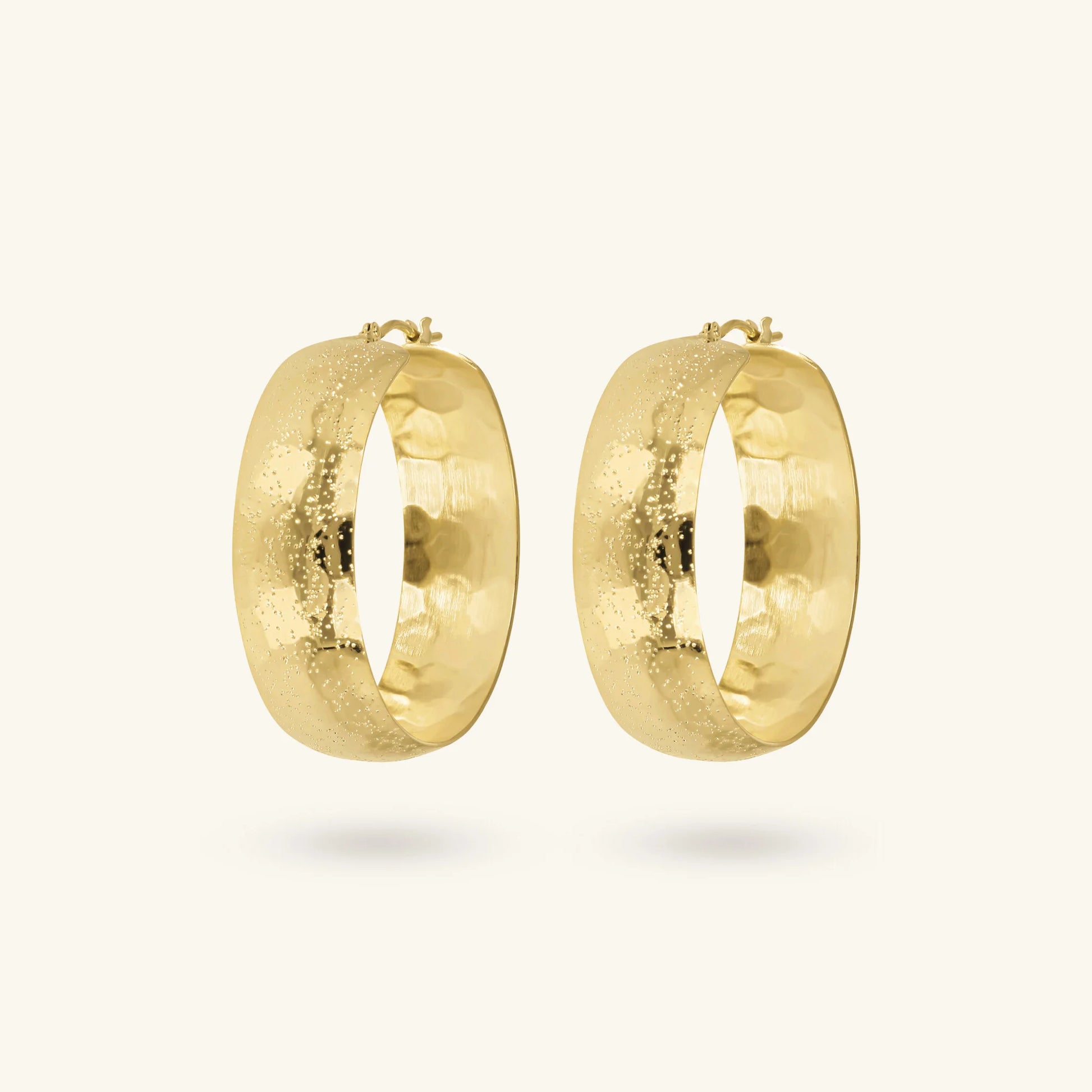 Sparkle Finish Hoop Earrings