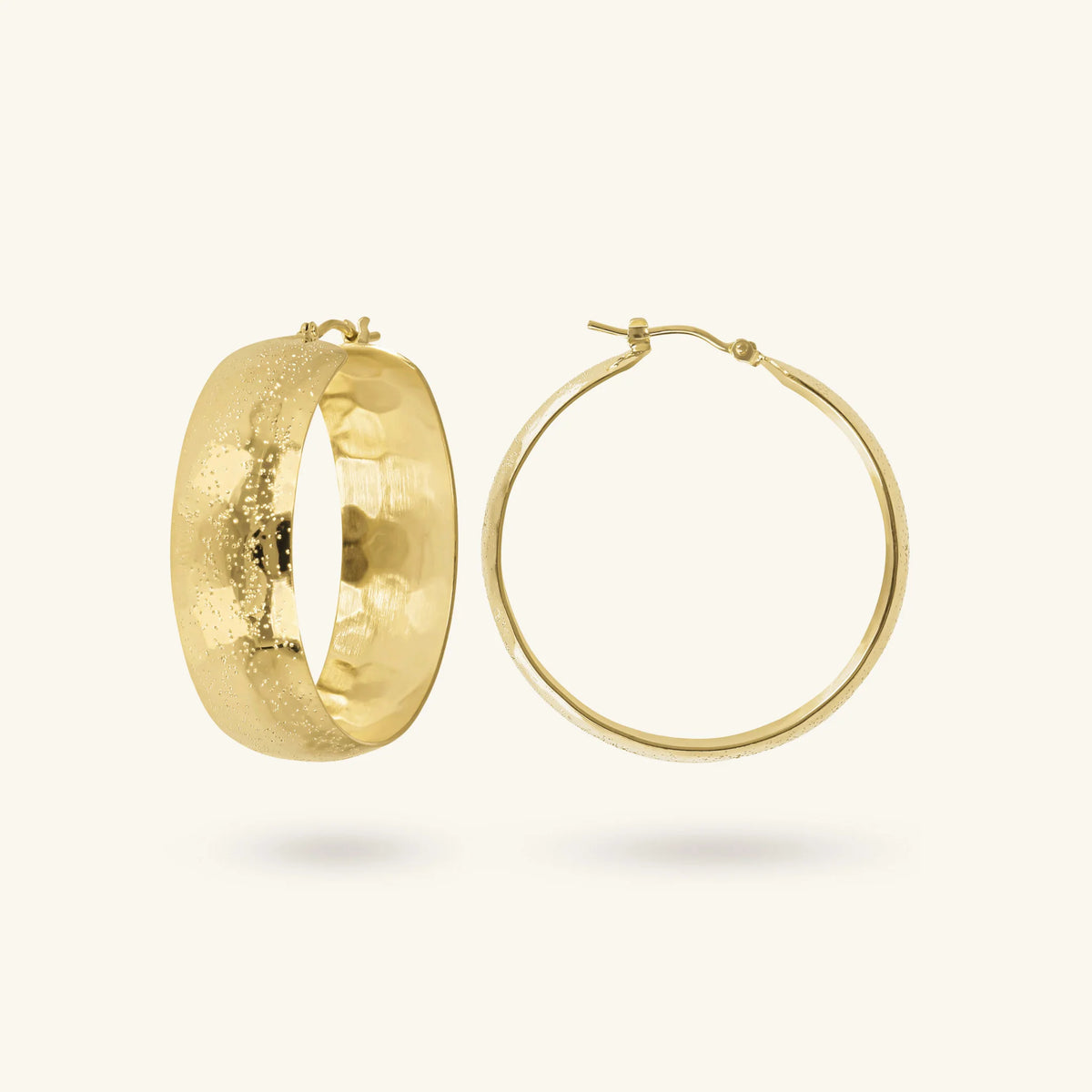 Sparkle Finish Hoop Earrings