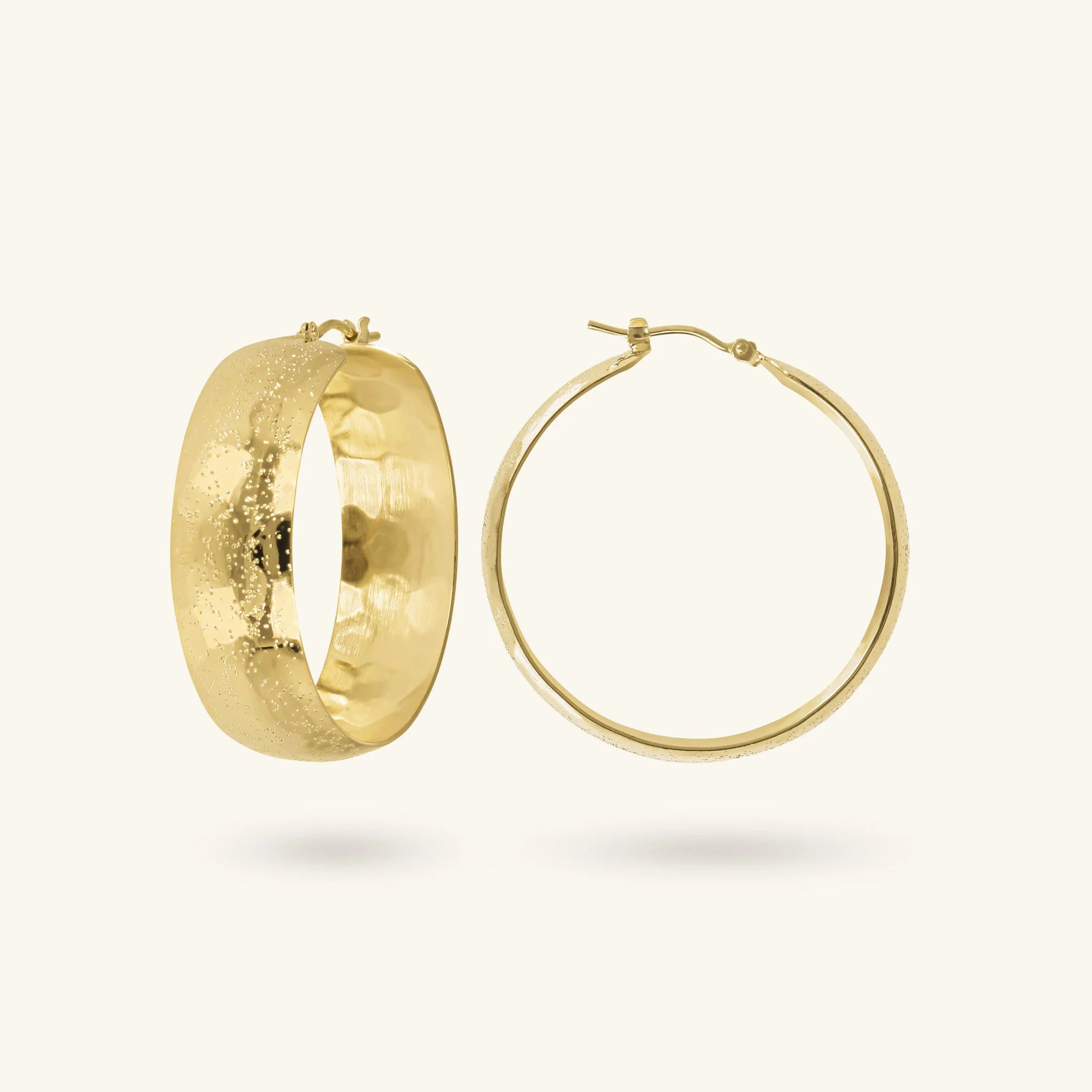 Sparkle Finish Hoop Earrings