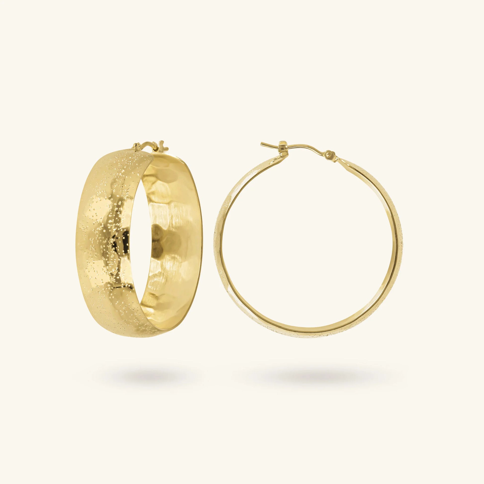 Sparkle Finish Hoop Earrings