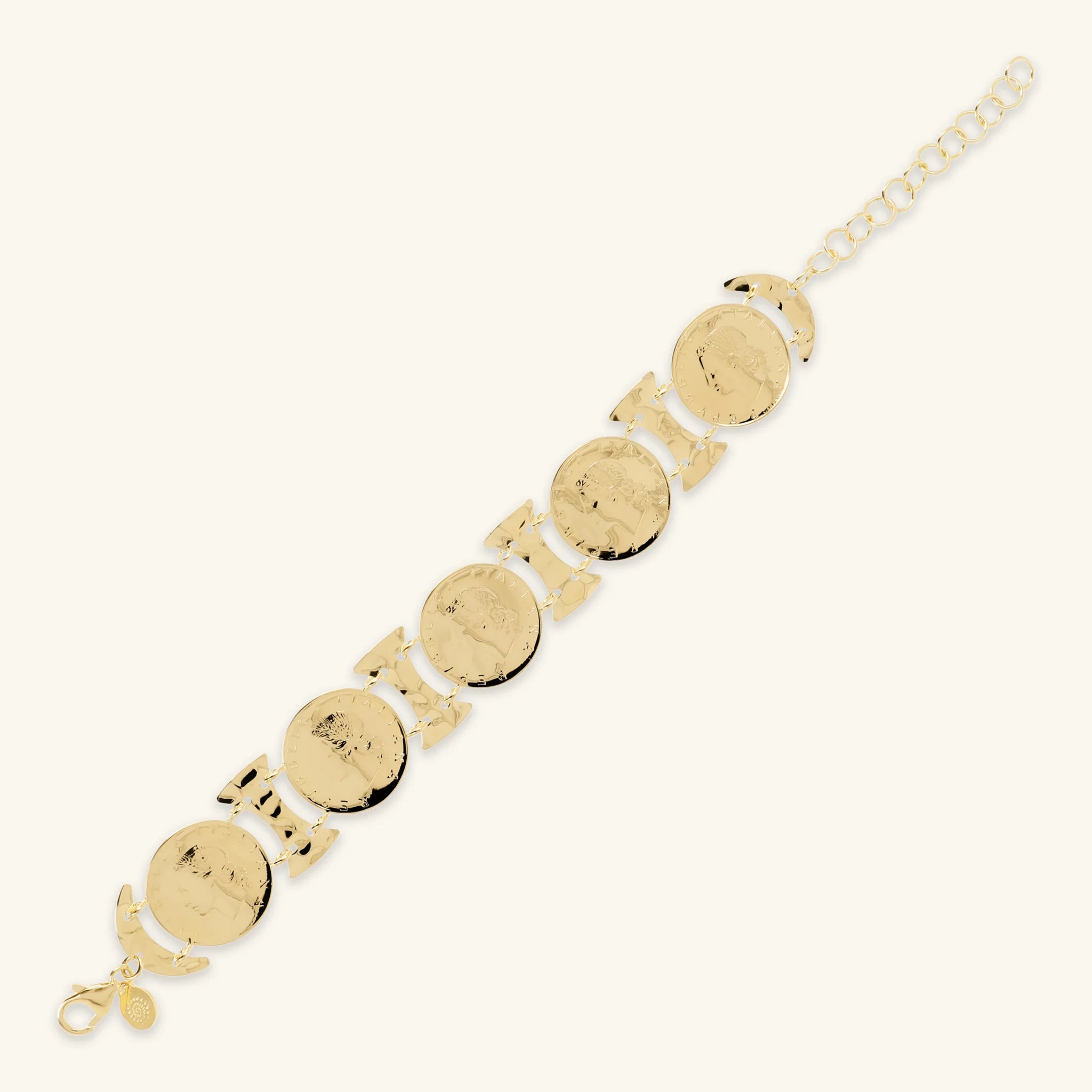 Moneta Bracelet 18 Kt yelllow gold plated