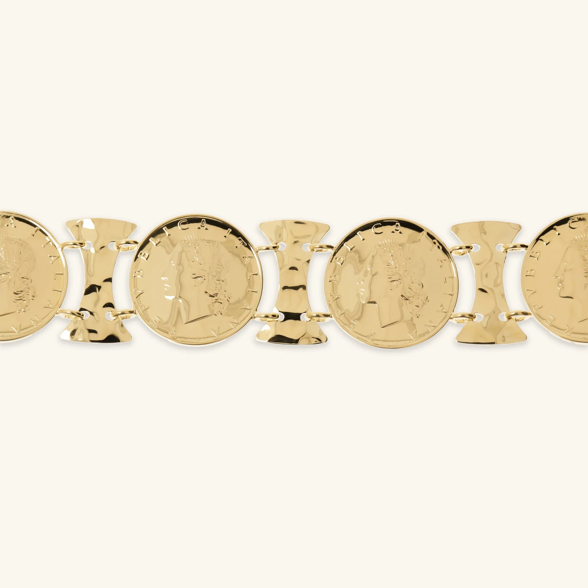 Moneta Bracelet 18 Kt yelllow gold plated