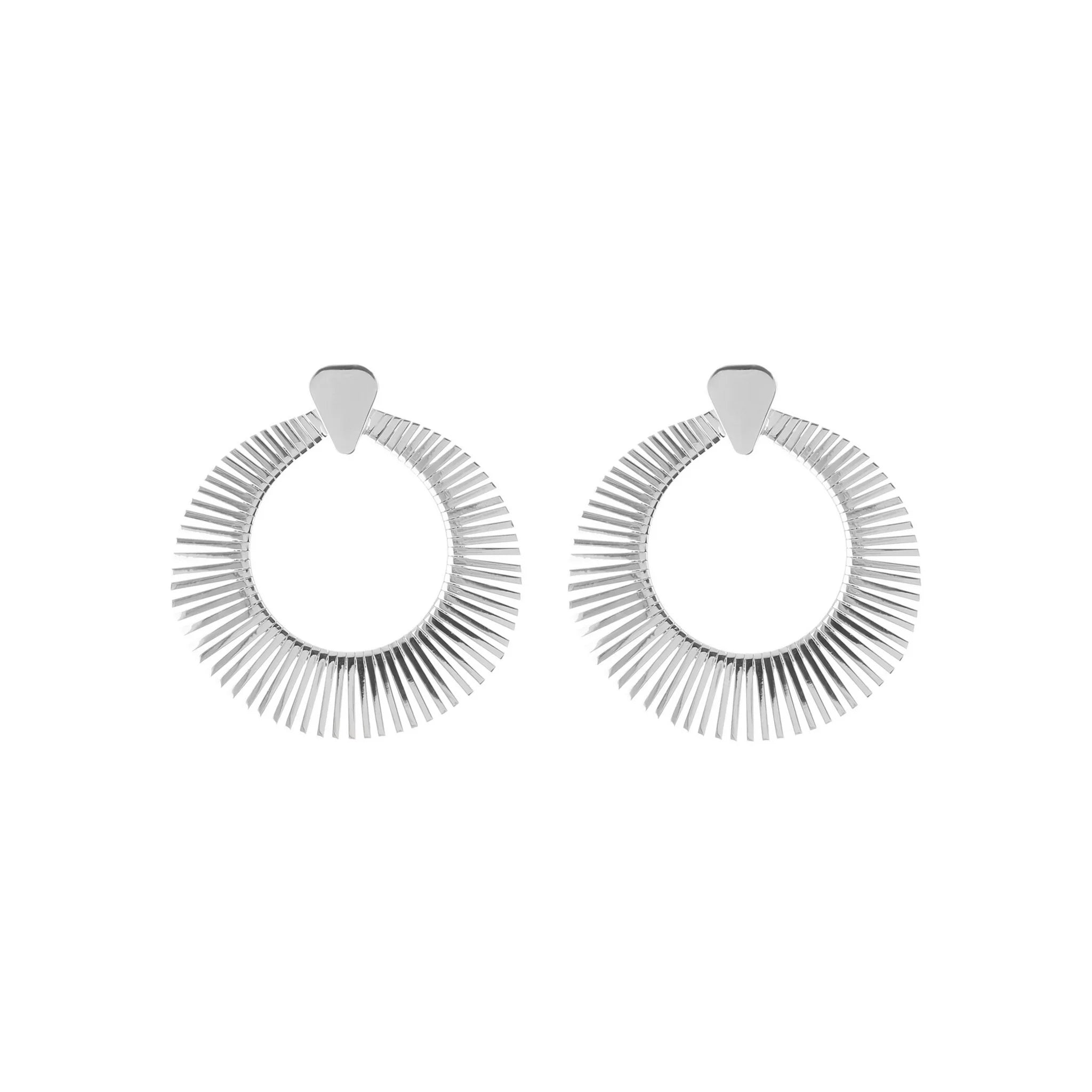 Cleopatra Style Drop Hoop Earrings