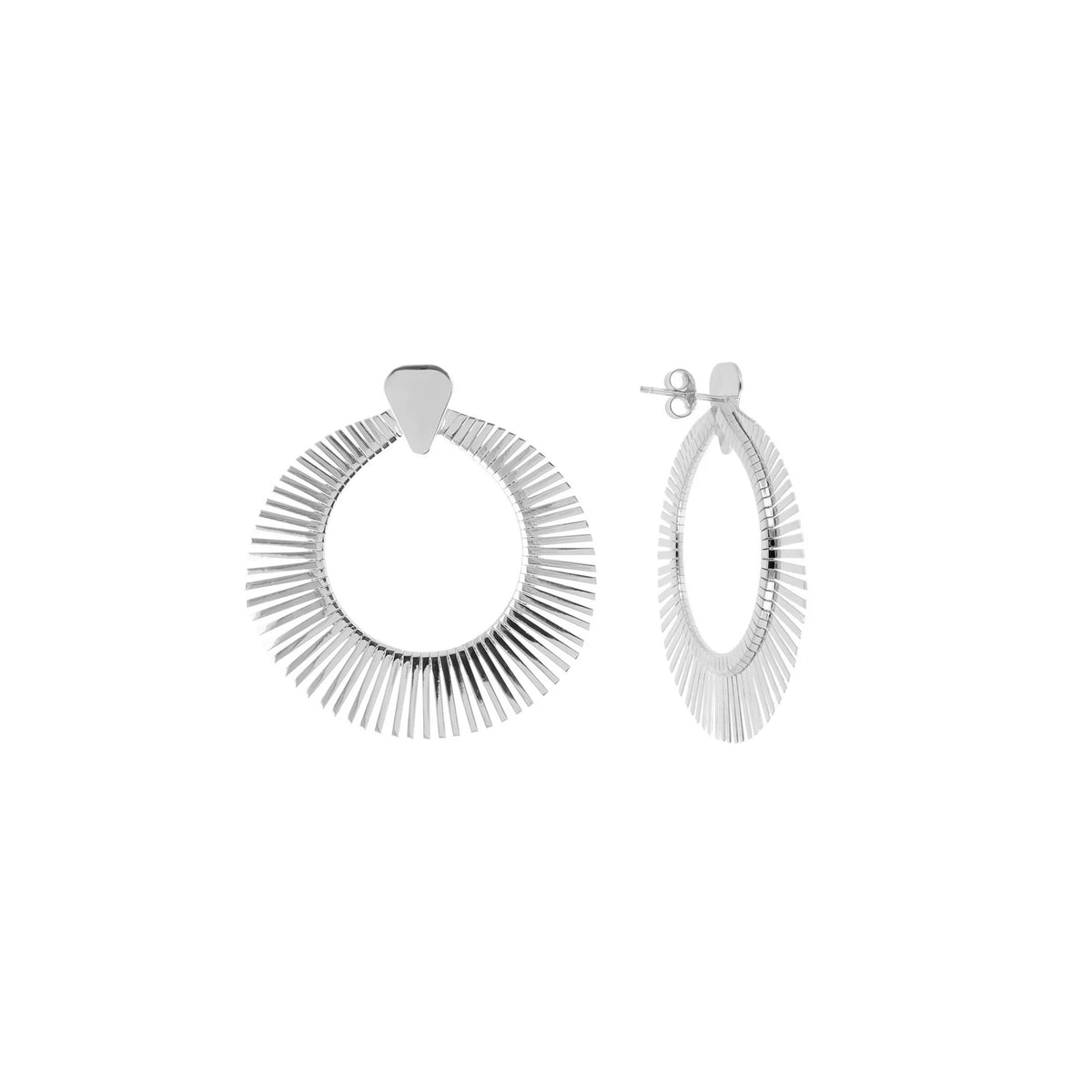 Cleopatra Style Drop Hoop Earrings