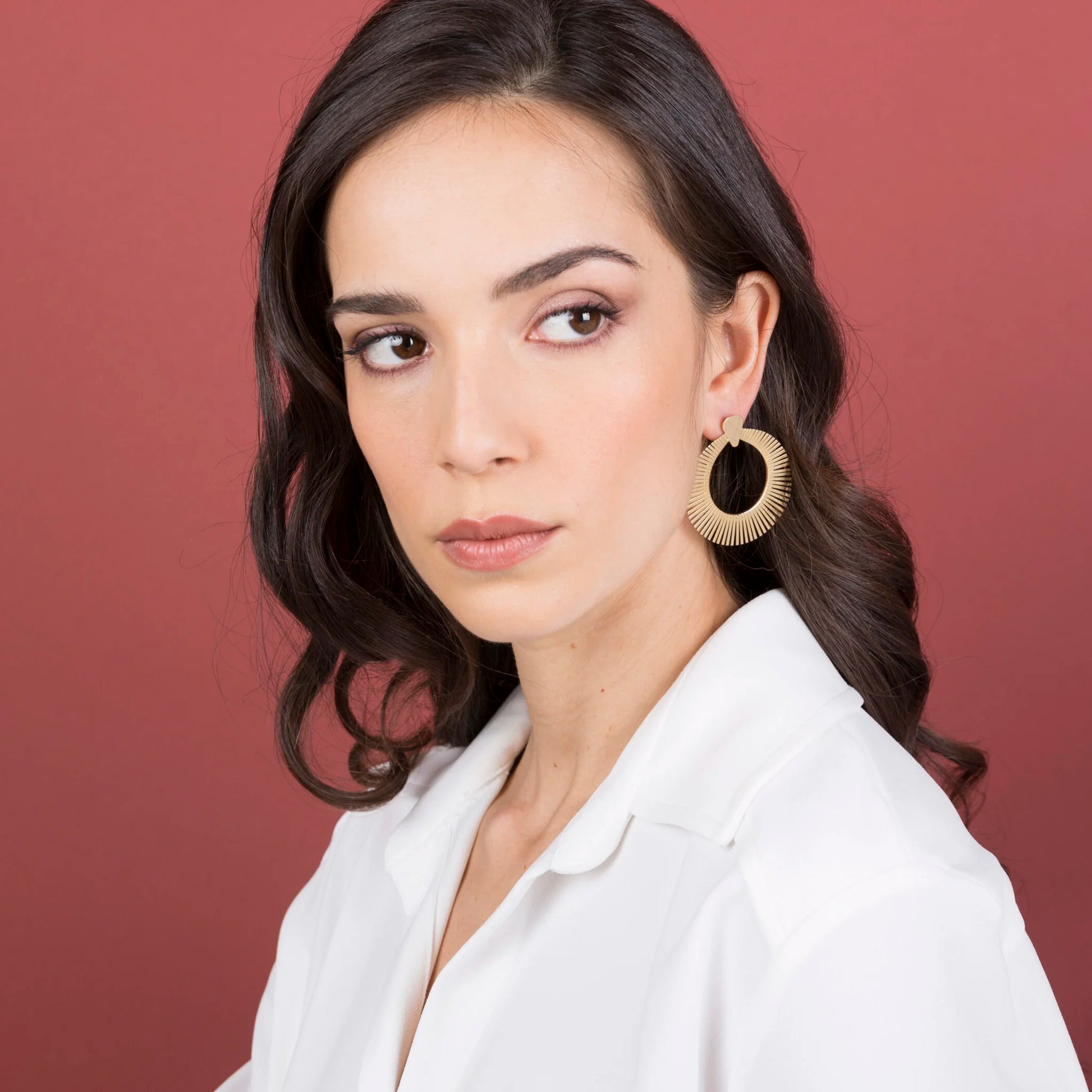 Boucles d'oreilles pendantes martelées Cléopâtre