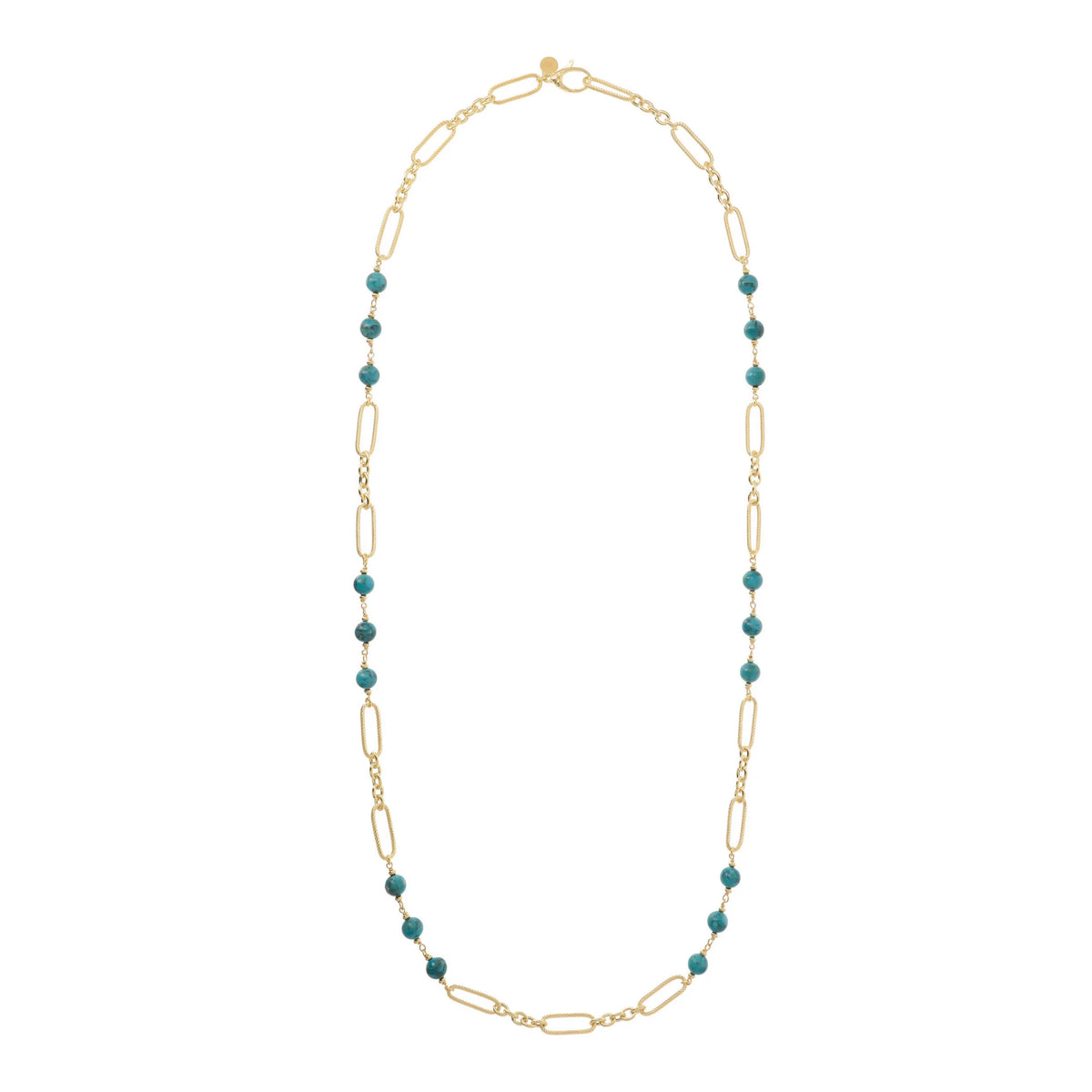 Long Necklace with Selected Natural Gemstones