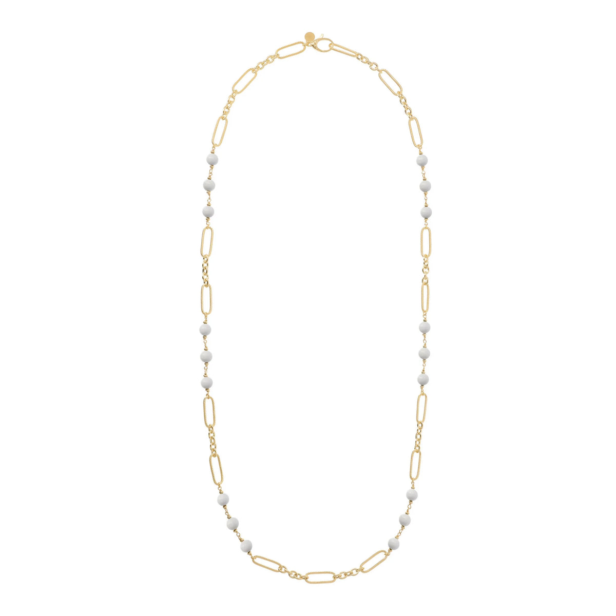 Long Necklace with Selected Natural Gemstones
