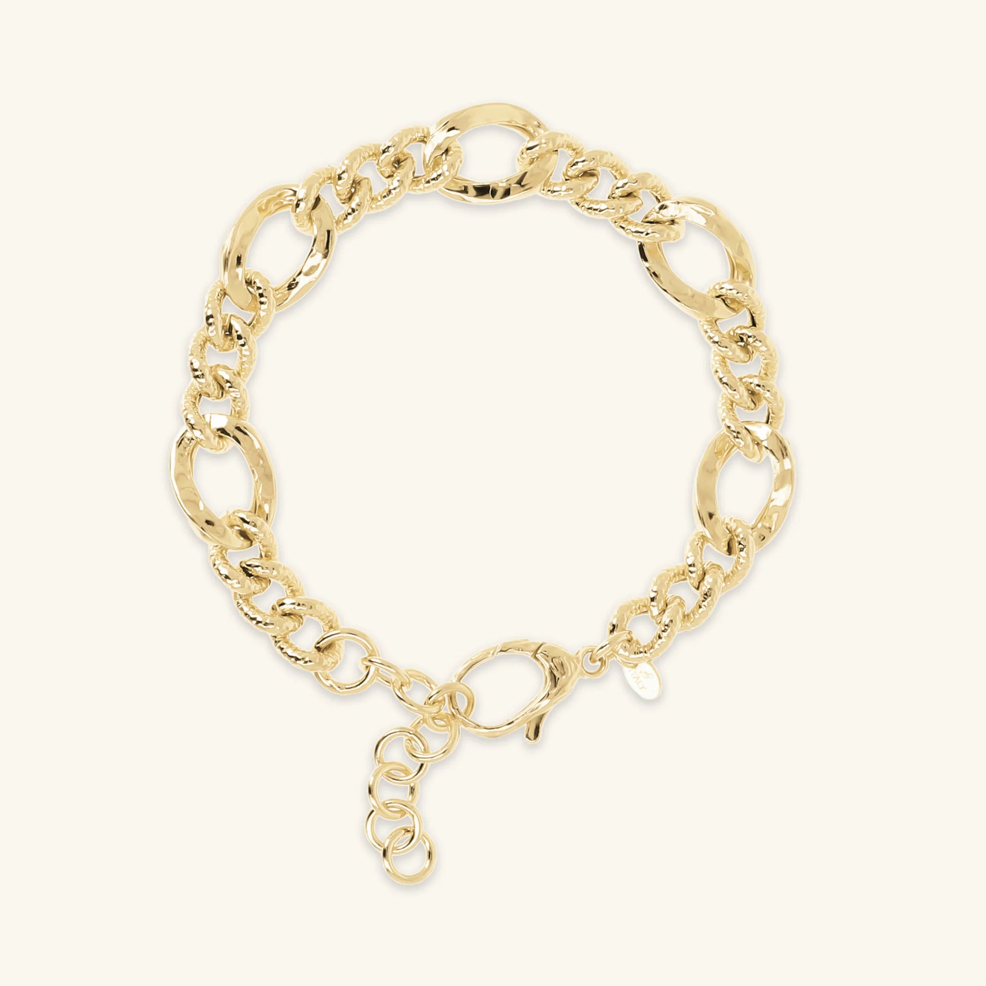 Bracciale Catena Figaro con Maglia Grumetta
