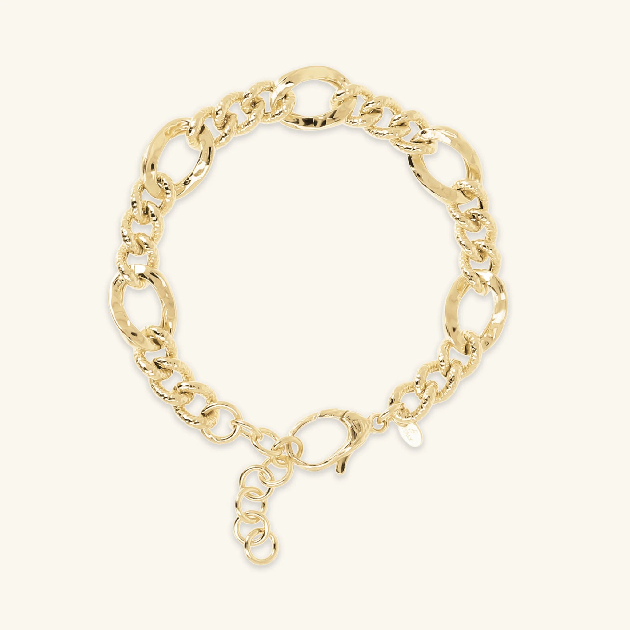 Bracciale Catena Figaro con Maglia Grumetta