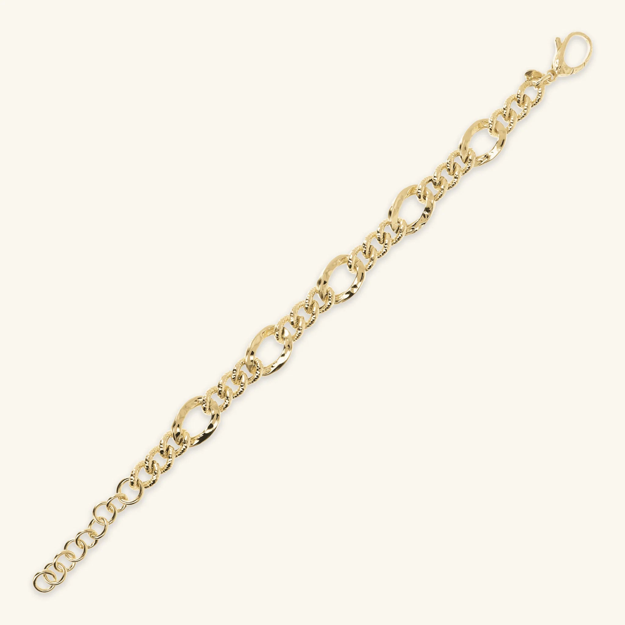 Bracciale Catena Figaro con Maglia Grumetta