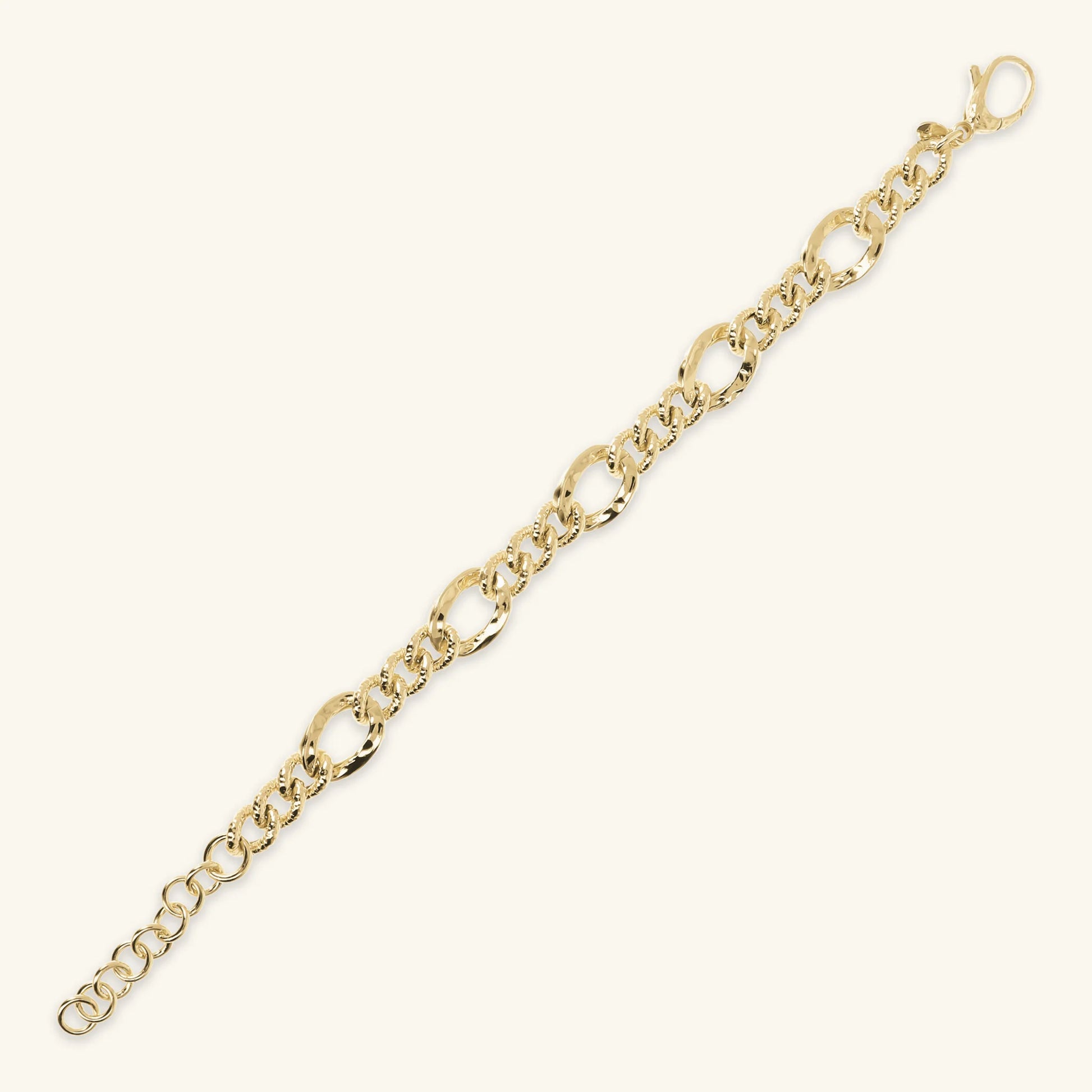 Bracciale Catena Figaro con Maglia Grumetta