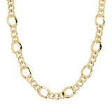 Figaro Chain Necklace with Curb Chain