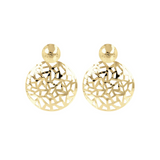 Perforated Round Pendant Earrings