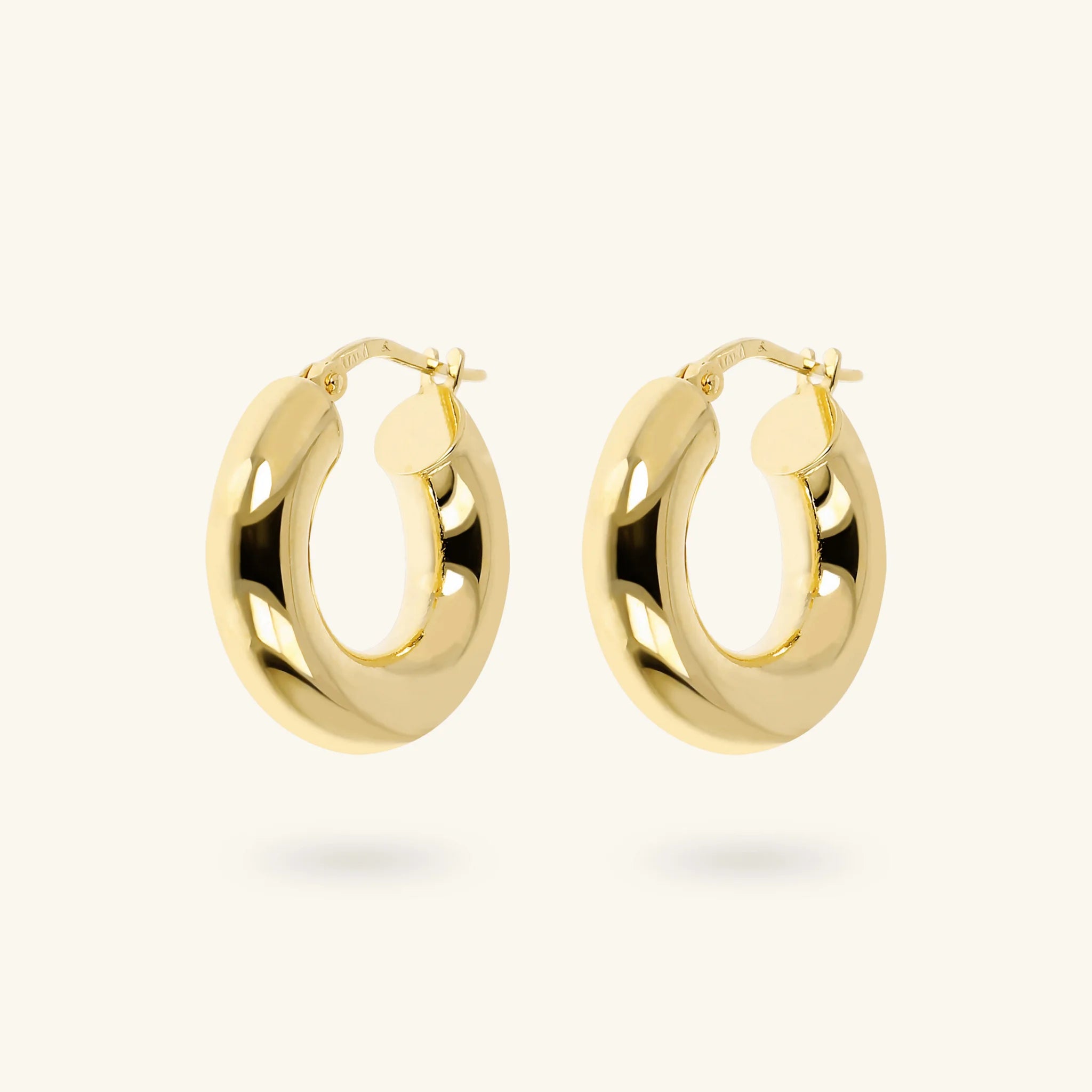 Boucles d'oreilles créoles bombées