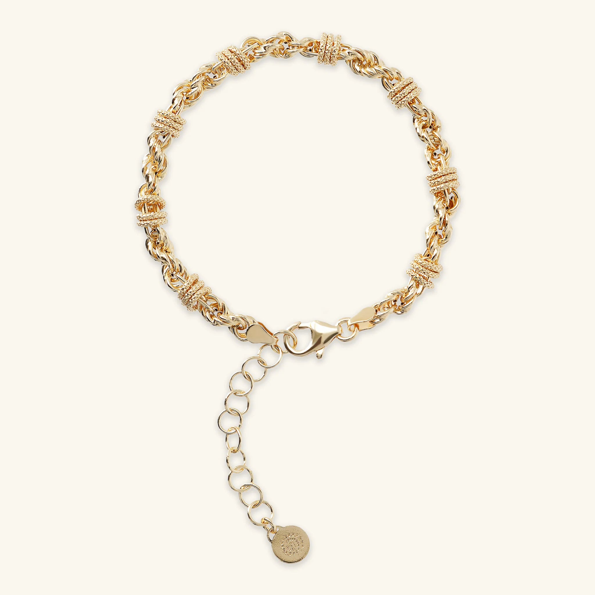 Bracciale Catena Corda con Rondelle