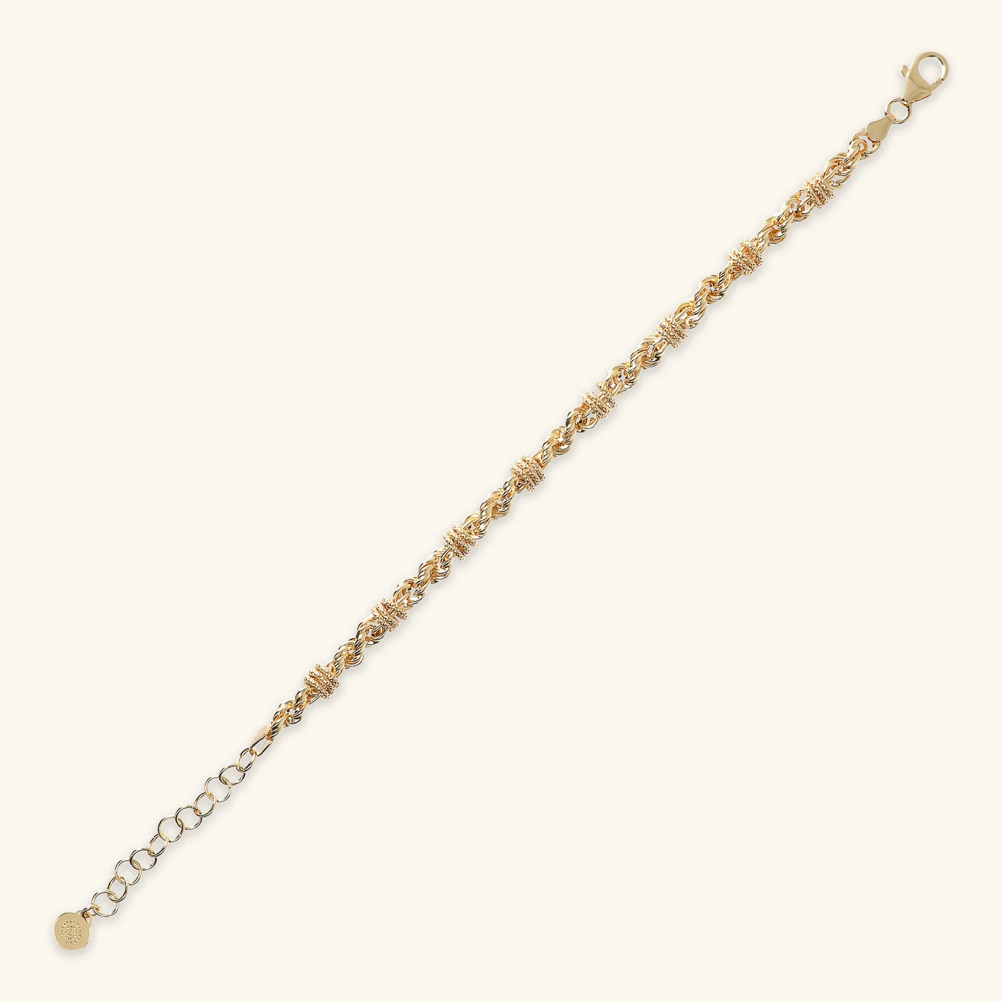 Bracciale Catena Corda con Rondelle