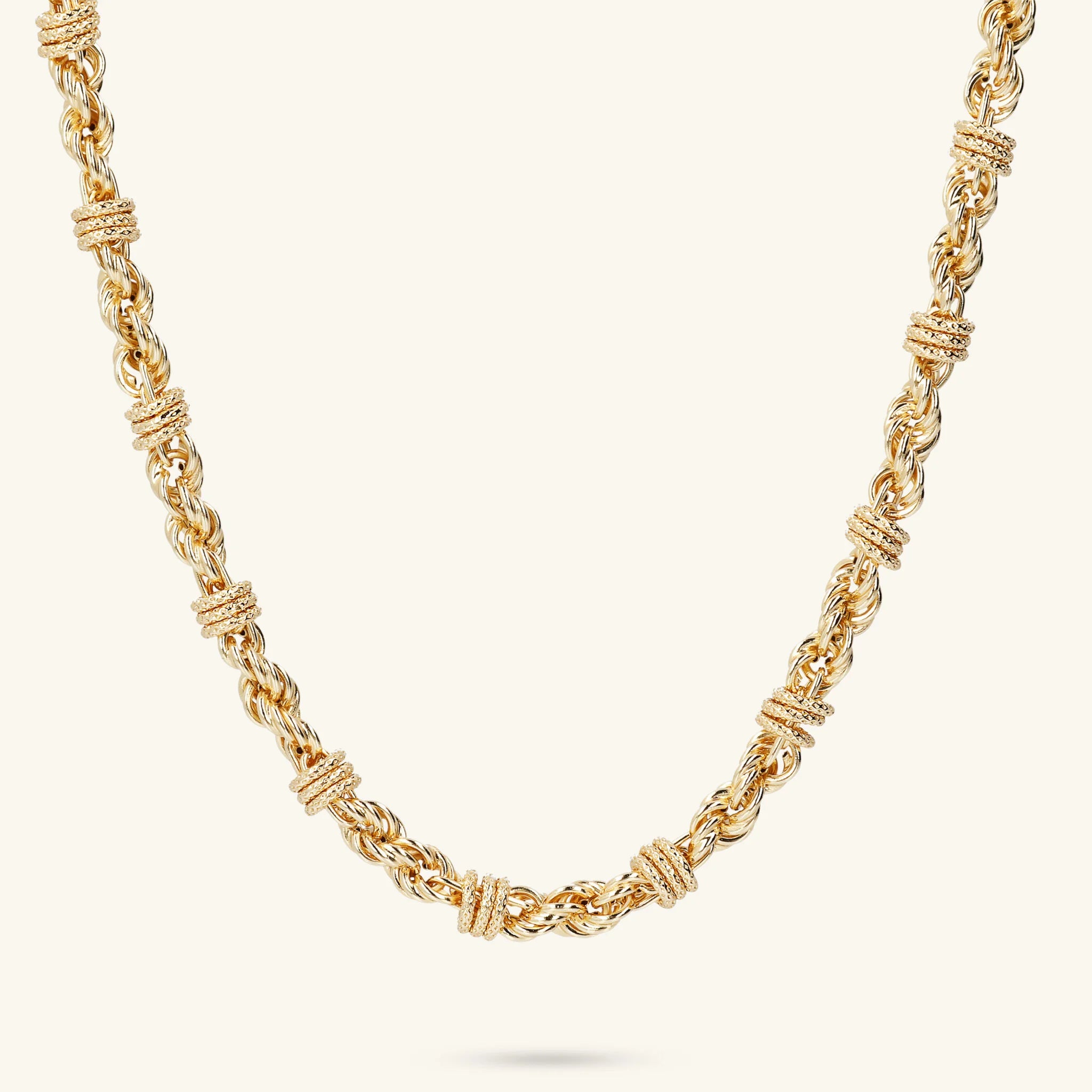 Collana Catena Corda con Rondelle