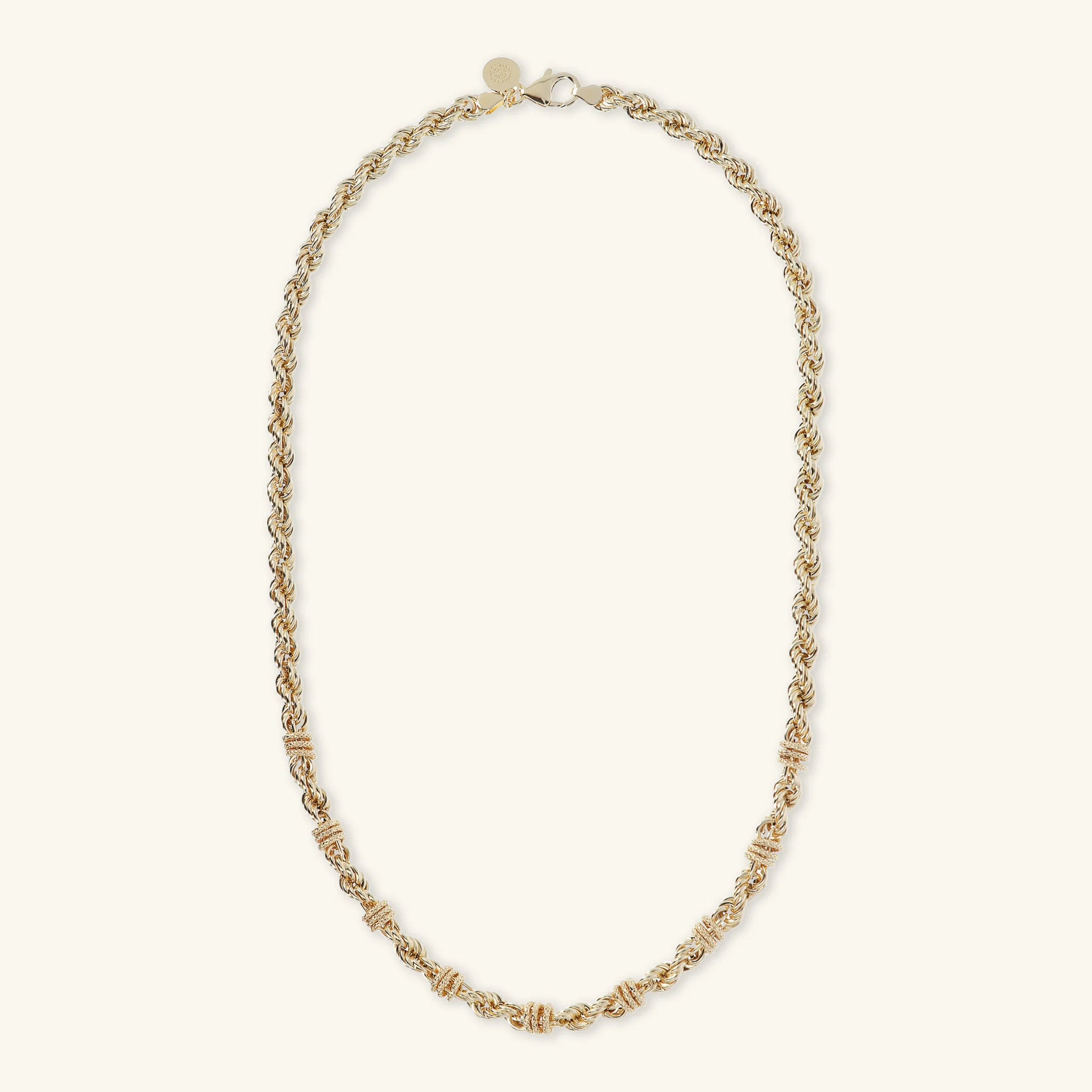 Collier chaîne corde avec rondelles