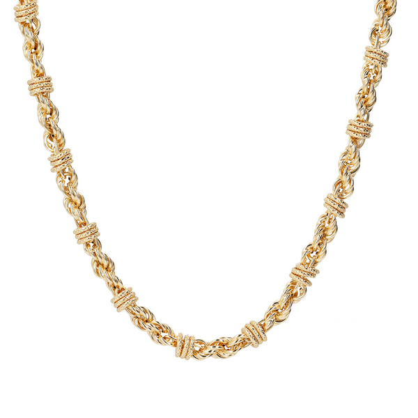 Rope Chain Necklace with Rondelle