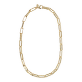 Hammered Paperclip Chain Necklace