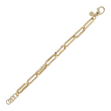 Bracelet chaîne Forzatina trombone martelé