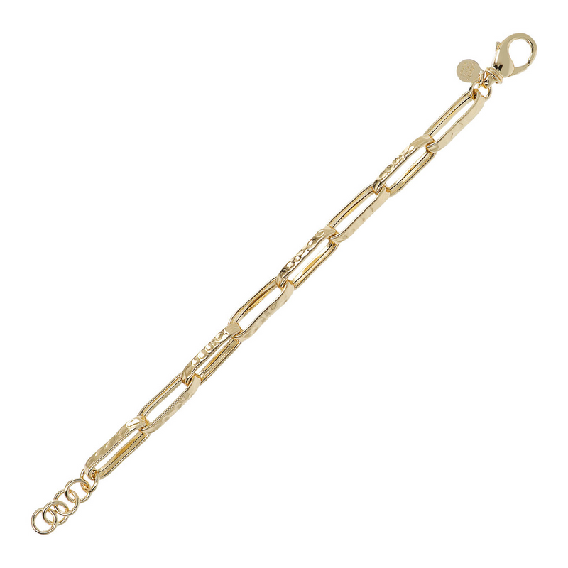 Bracelet chaîne Forzatina trombone martelé