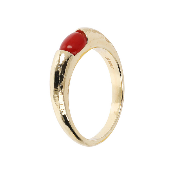 Ring with Oval Natural Stone