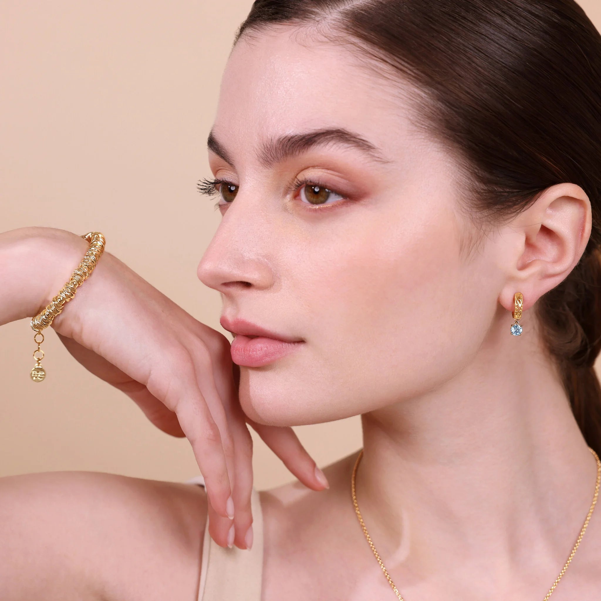 925 Sterling Silver Pendant Earrings with Natural Stone