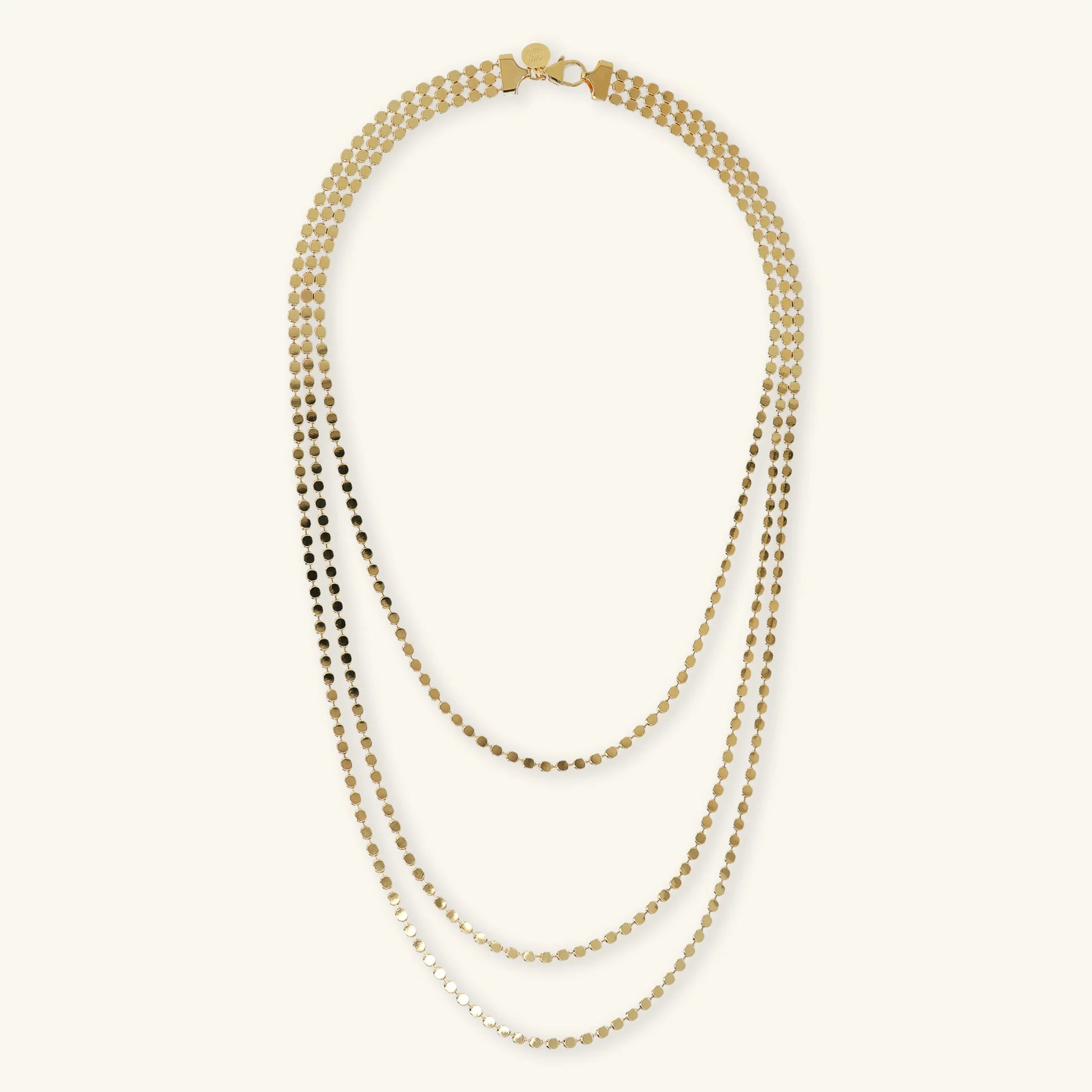 Collier multi-rangs avec chaîne à petits disques