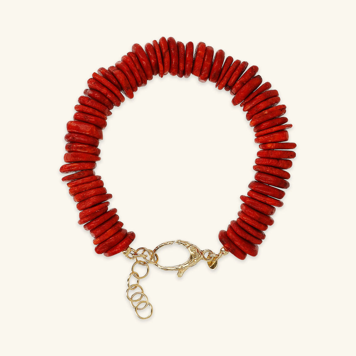 925 Silver Bracelet Plated with 18kt Yellow Gold with Natural Stone Rondelles