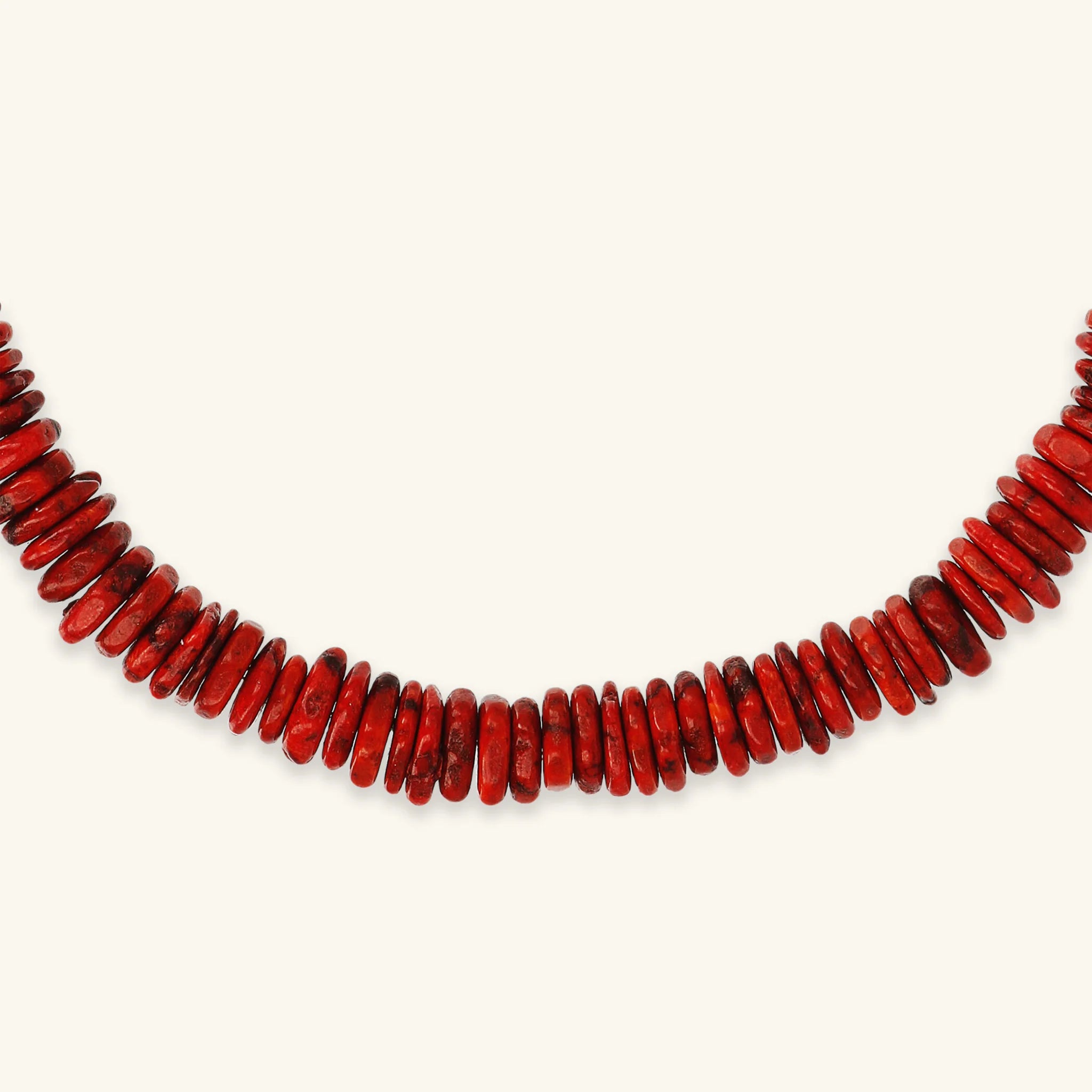 Collana Girocollo in Argento 925 Placcata Oro Giallo 18kt con Rondelle in Pietra Naturale