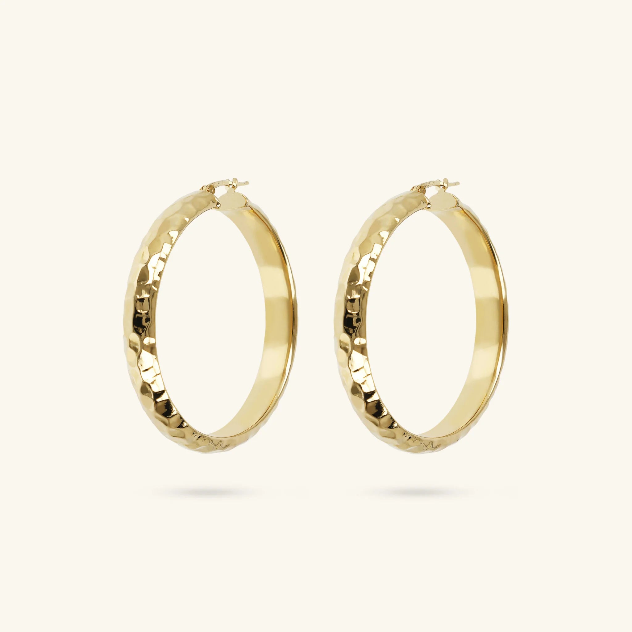 Hammered Hoop Earrings
