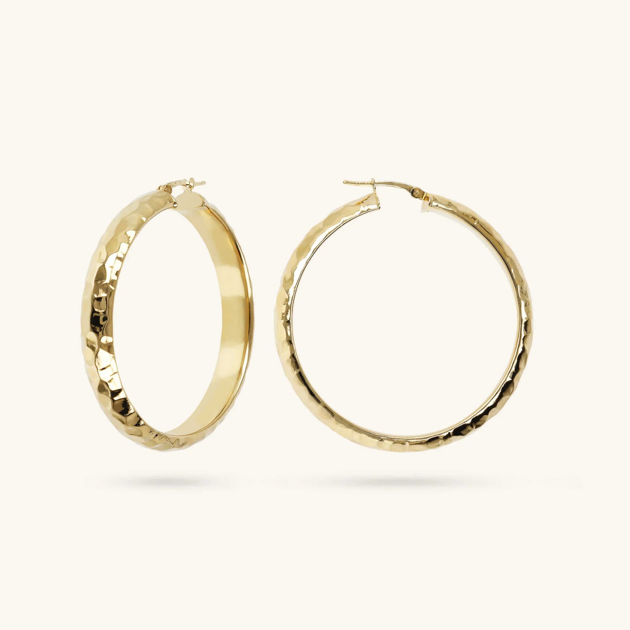 Hammered Hoop Earrings