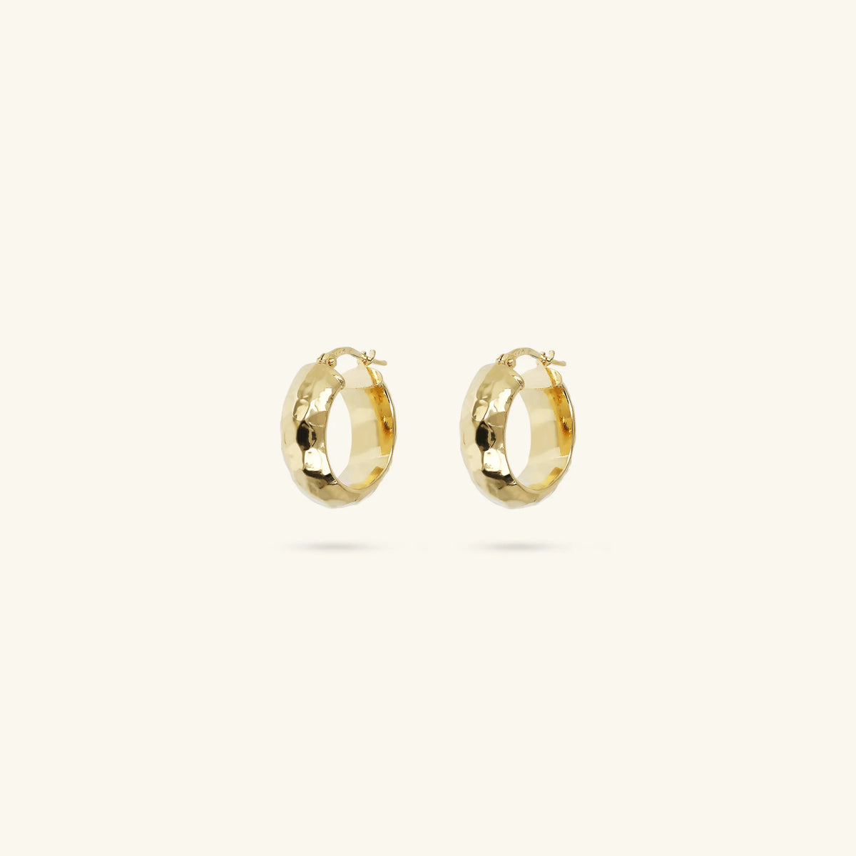 Hammered Hoop Earrings