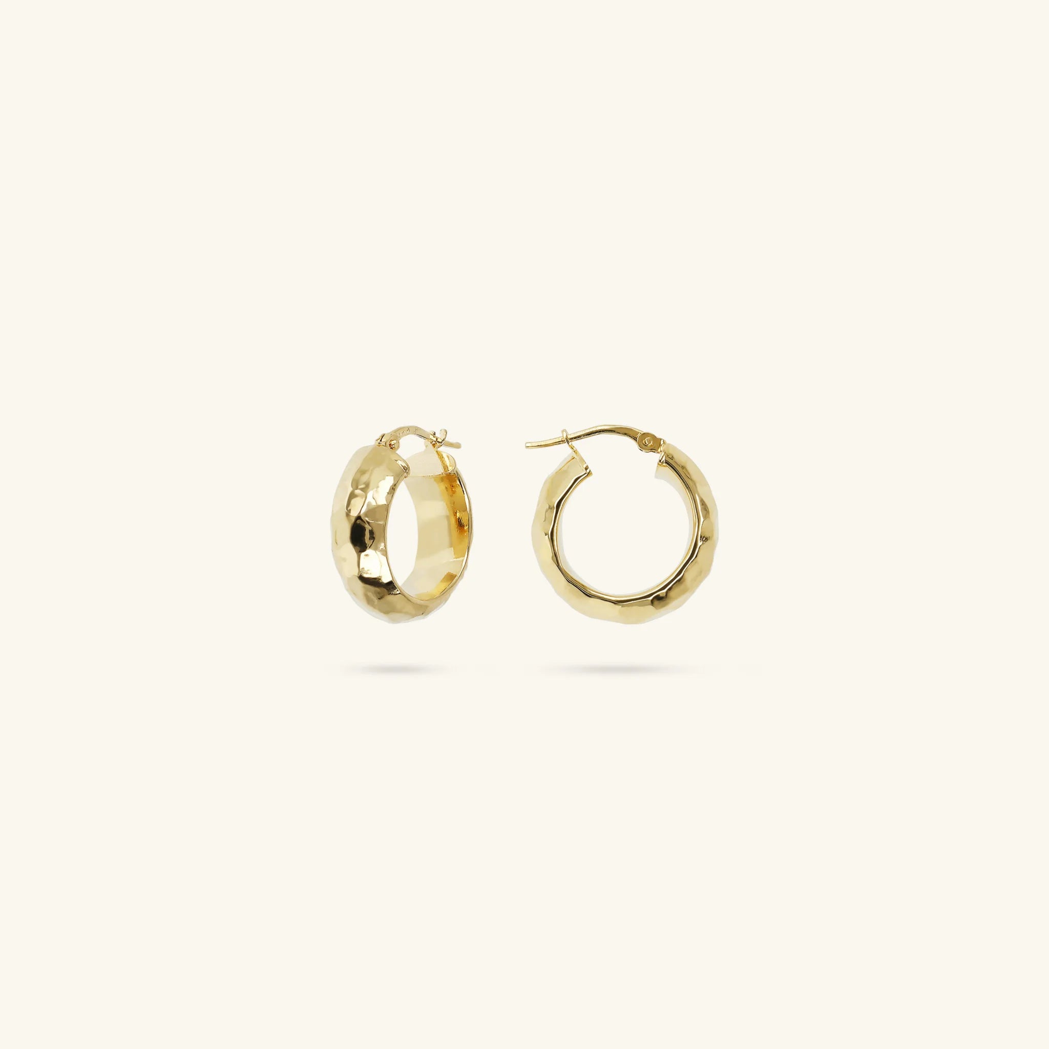 Hammered Hoop Earrings