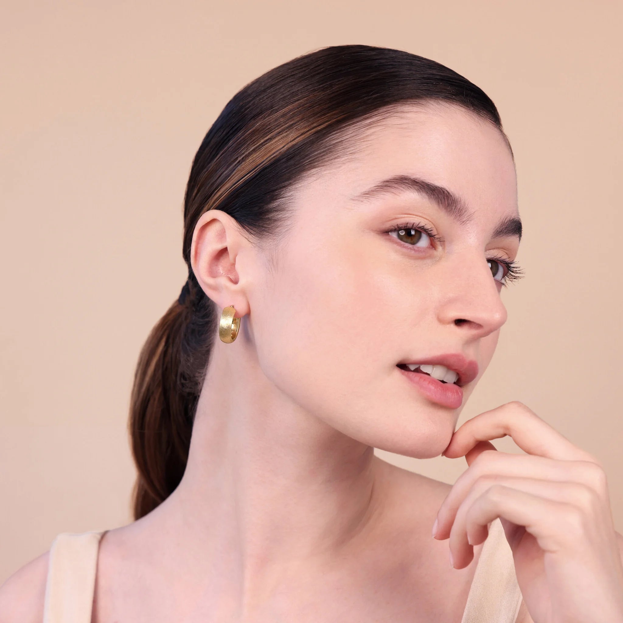 Satin Hoop Earrings